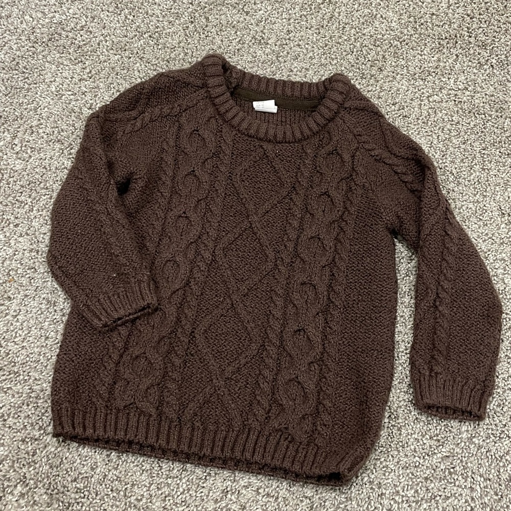 H&M Dark Brown Cable Knit Sweater